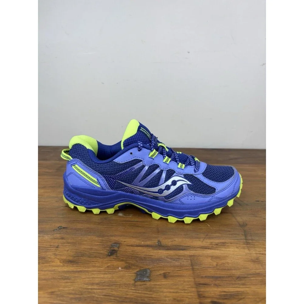 Saucony Excursion TR11 Womens Size 7.5 Blue Purple Trail Running Shoes Sneakers